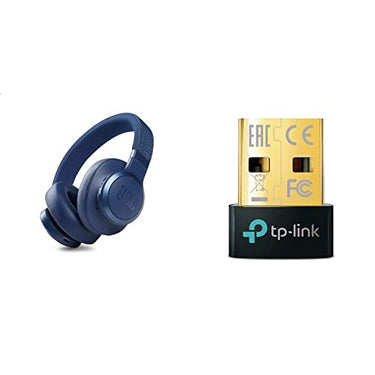 JBL Live 660NC wireless over-ear Bluetooth headphones in blue & TP-Link UB500 Nano USB Bluetooth 5.0 adapter dongle (for PC laptop desktop computer, supports Windows 11/10/8.1/7) on sale